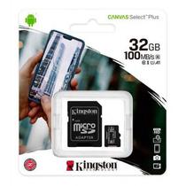 Cartao Micro SD 32GB Kingston Canvas C10 100MBPS