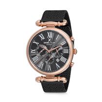 Relogio Analogico Masculino Daniel Klein Exclusive DK12148-4 - Preto e Rosa Ouro