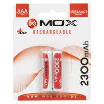 Pilha Mox Recarregavel MOB2AAA23 com 2 Pilhas AAA / 2300MAH