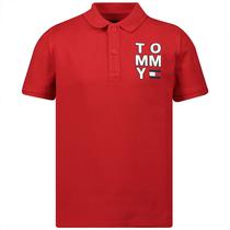 Camiseta Tommy Hilfiger Polo Infantil Masculino M/C KB0KB05430-XA9-00 08 Racing Red