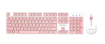 Teclado/Mouse Wir FTX FTXGK600 Español Blanco/Rosa