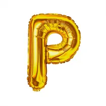 Balao Letra P Dourado 16 Polegadas