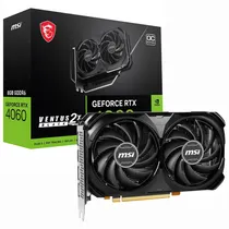 Placa de Vídeo MSI Ventus 2X Black Oc 8GB Geforce RTX4060 GDDR6 - 912-V516-012
