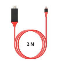 Cabo HDTV USB-C/HDMI 2 Metros / 4K para Samsung - Vermelho