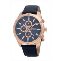 Relogio Analogico Masculino Sergio Tacchini Coastlife ST.1.10038-4 com Pulseira de Couro - Rosa Ouro e Azul