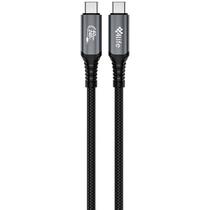 Cabo USB-C USB-C 4LIFE FL240U4GY 1METRO Preto