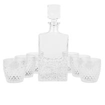 Conjunto de Decanter de 700ML para Whisky com 6 Copos 320ML