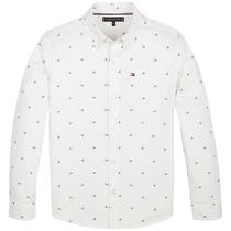 Camisa Tommy Hilfiger Infantil Masculino KB0KB05410-YAF-01 12 - Bright White