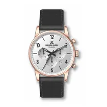 Relógio Analógico Masculino Daniel Klein Exclusive DK11832-6 - Rosa Ouro e Preto