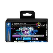 Marcador Rotulador Staedtler Pigment Arts Brush Pen Blues & Violets 371 C6-2 6 Unidades