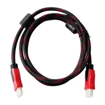 Cabo HDMI HDTV Cable com 1.5 Metros - Nylon Preto/Vermelho