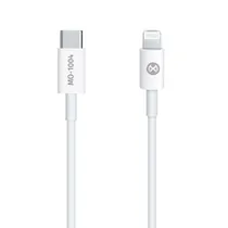 Cabo Mox MO-1004 Tipo C-Lightning 1 Metro Branco
