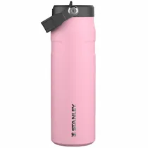 Garrafa Térmica Stanley Messi Goat Aerolight Iceflow Bottle de 710 ML - Rosa/Preto