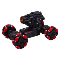 Carrinho Brinquedo Stunt Car com Controle Remoto e Acessorios 770554 - Preto/Vermelho