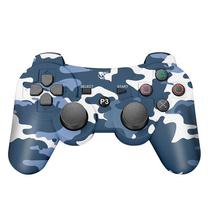 Controle PS3 Playgame Dualshock Army Blue