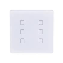 Interruptor de Parede 4LIFE Zigbee Smart Wall 6 Gang Light Touch Switch FLT6SWZ / com 6 Botoes / Bluetooth / Compativel com Alexa e Google Home / 100-240V ~50/ 60HZ / App Smart Life - Branco