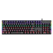 Teclado T-Dagger Naxos TGK-310-BL RGB Switch Blue Espanhol - Preto