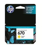 Tinta HP 670 Yellow CZ116AL 3,5ML