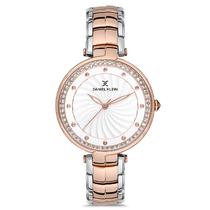 Relogio Analogico Feminino Daniel Klein DK.1.12692-4 Premium Ladies / Pulseira de Aco Inoxidavel - Prata/Rose Gold