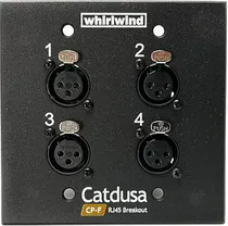 Placa de Parede Whirlwind Catdusa CP-F RJ45 para 4 Fêmea XLR