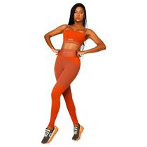 Conjunto Deportivo Femenino Let s GYM Wild Top + Leggings