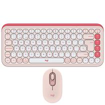 Teclado + Mouse Logitech Pop Icon Combo Bluetooth / Espanhol - Rosa (920-013053)