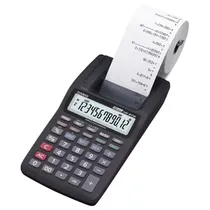 Calculadora com Impressao Casio HR-8RC-BK 12 Digitos - Preto