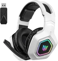 Fone Gamer Onikuma B100 Wireless RGB - Branco