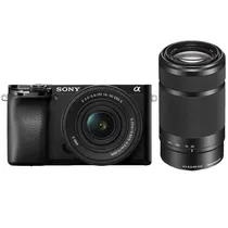 Câmera Sony A6100 (ILCE-6100X) Kit 16-50MM F/3.5-5.6 Oss II + 55-210MM