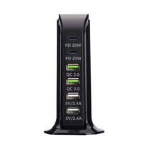 Estacion de Carga Satellite A-R22U 6 Puertos USB 65W Negro