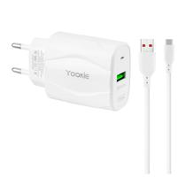 Carregador Yookie KI98Y 18W USB-C - Branco