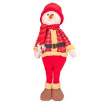 Boneco de Neve 58CM Vermelho Marrom Beig