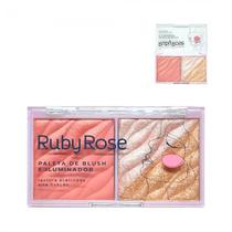 Paleta de Blush e Iluminador Ruby Rose HB753312