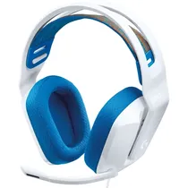 Headset Gaming Logitech G335 com 3.5 MM para PC/ Playstation/ Xbox/ Nintendo Switch e Smartphone - Branco/ Azul
