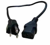 Cabo de Força Ac C13 10 Amperes 50CM 125V Padrao US