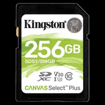 Cartao de Memoria SD Kingston Canvas Select Plus 256GB 100MBS - SDS2/256GB