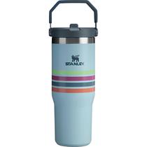 Garrafa Termica Stanley Tumbler Flip com Bico e Alca - Seafoam Stripe 887ML