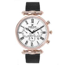 Relogio Analogico Daniel Klein Exclusive DK11829-4 Masculino, Metal - Preto e Rosa Ouro