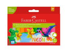 Faber Castell Plastilina de Caja Carton 12 Colores Fluo Neon