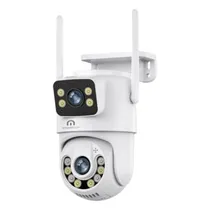 Camera de Segurança Mannatech Q29 com 2 Antenas / Wifi / HD / Microfone / Alarma / Detecção Humana / Visao Noturna / App Icsee - Branco