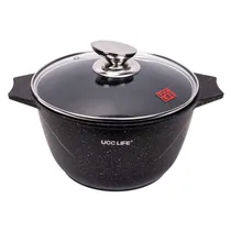 Panela Funda Ucc Life 22CM 3.0L Granito Preto.