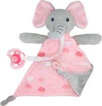 Naninha Elefante com Prendedor de Chupeta Buba - 14559 (Rosa)