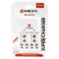 Carregador de Pilhas Mox MO-CB738 Bivolt - Branco