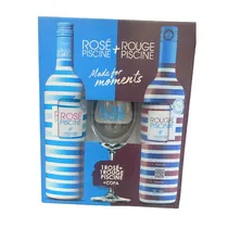 Rose Piscini + Rouge Piscin Kit c/ 2 750ML + Copo