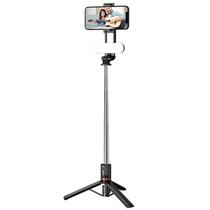 Mini Bastao de Selfie Stick BT A3040-L15 / 1140MM / com LED - Preto