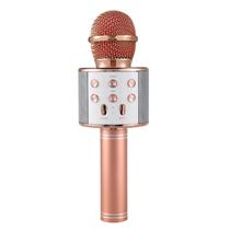 Microfone Wireless Inova MF-320 com Speaker Portatil / Bluetooth / Recarregavel / Aux / 3.5MM P2 / TF / USB-A - Rose Gold