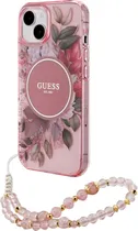 Capa com Cordão Guess para iPhone 15 GUHMP15SHFWBRCESP - Pink