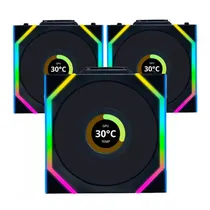 Cooler Fan Lian Li Uni Fan SL Wireless LCD 120 X3 Argb/3FAN/Black