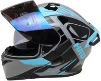 Capacete para Moto Hro Evo Rare Nardo 3400DV - Tamanho L (59-60) - Silver/Blue