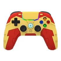 Controle Sem Fio 4020A Compativel com PS3 / PS4 / Bluetooth - Vermelho/Amarelo